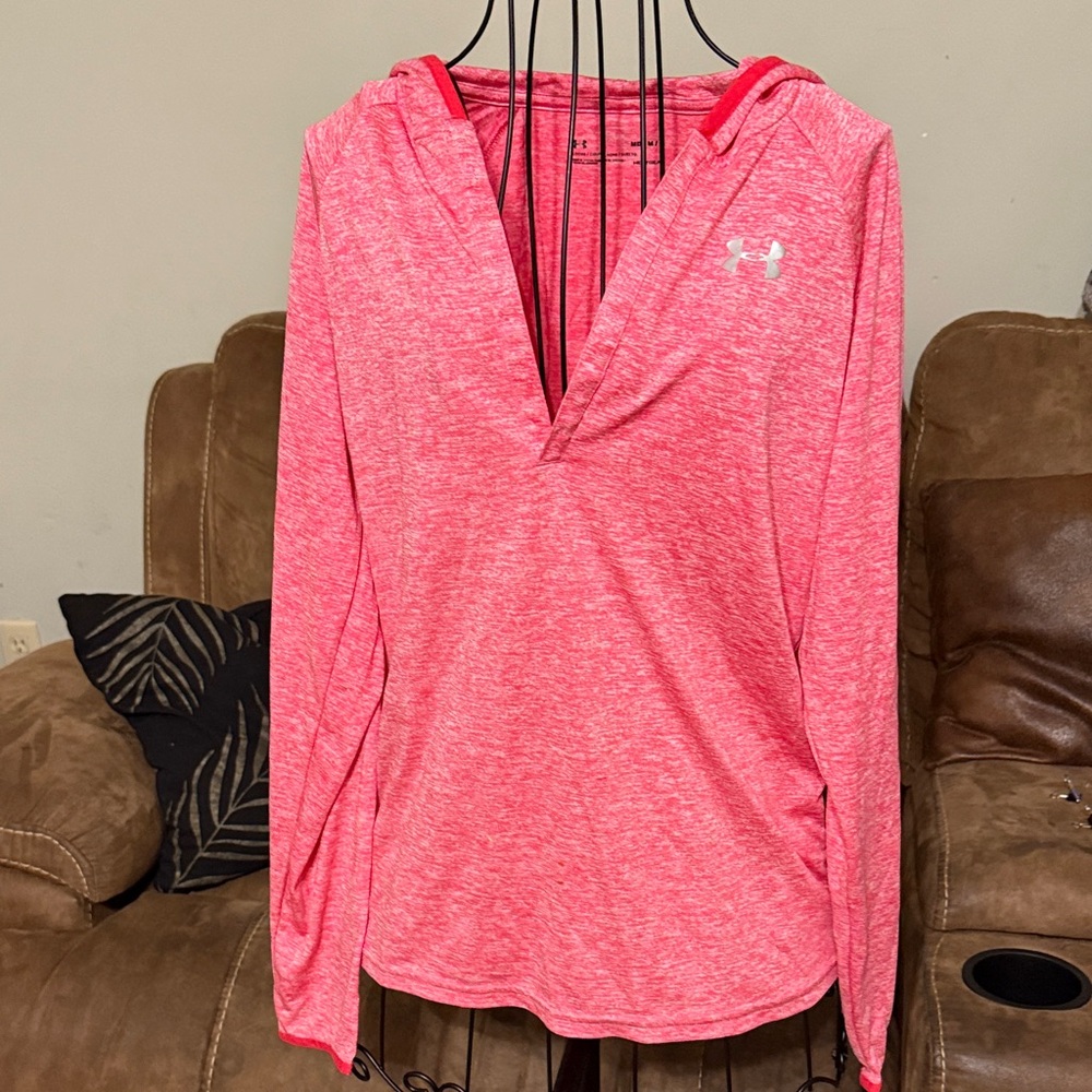 Under Armour Women's Heathered Pink Hoodie